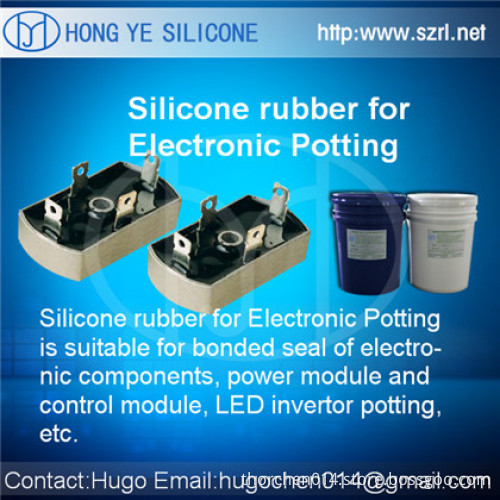 Silicone rubber for electronic potting compound